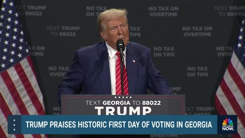 Trump Celebrates Georgia's Historic First-Day Turnout