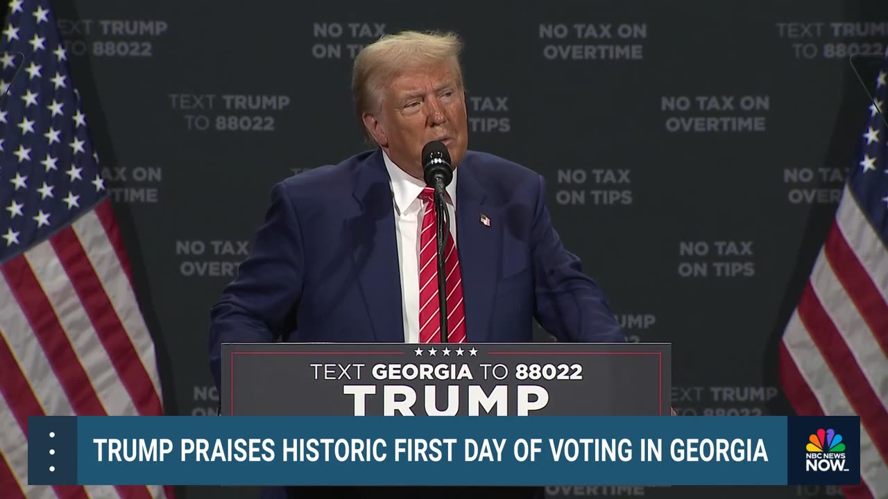 Trump Celebrates Georgia's Historic First-Day Turnout