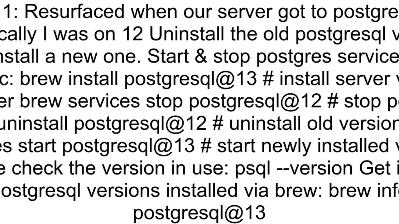 how to update pg_dump to server version in Mac OS