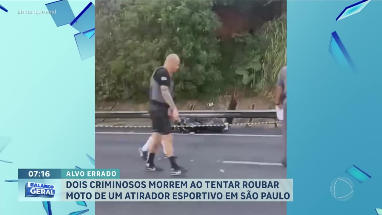 Bandidos morrem após tentarem roubar moto de atirador esportivo em Santo André