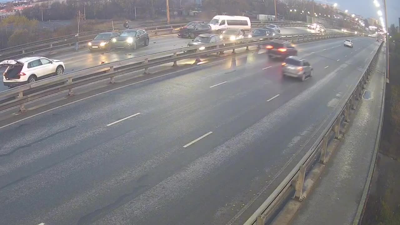 Bumper cars in Icy winter roads