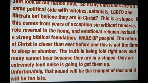 WAKE UP AMERICA (BIBLICAL STUPOR) '24