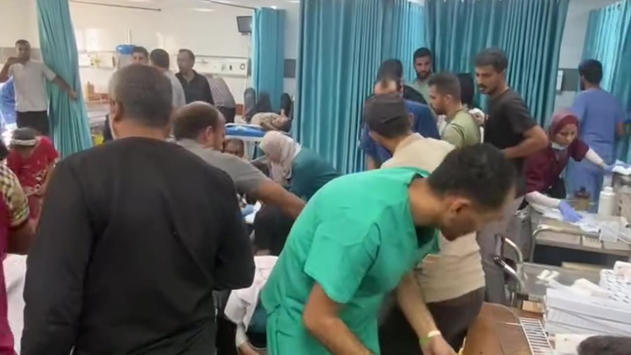 Dozens of wounded and martyrs are arriving at Kamal Adwan Medical Hospital