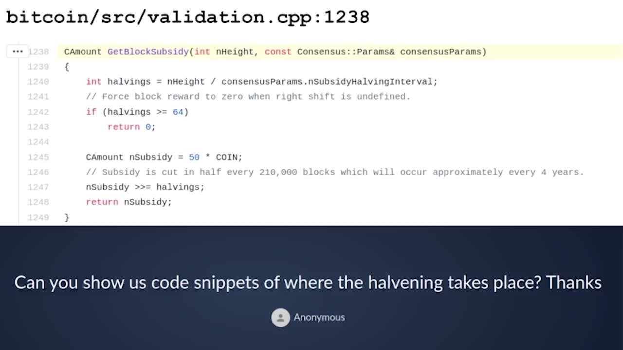 Bitcoin Q&A: Where in the Code Does the Halving Take Place?