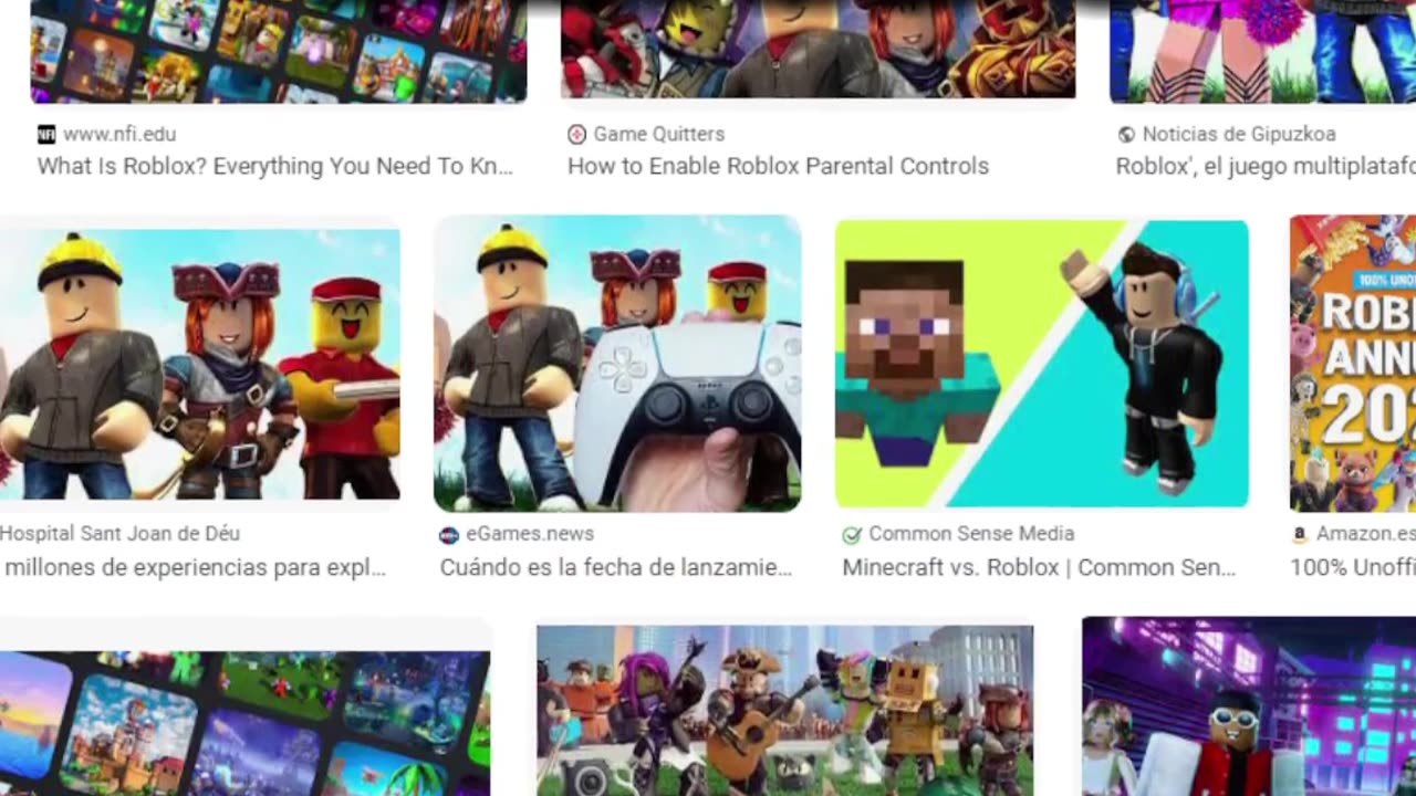 Buscando la Palabra ROBLOX pero si Sale Minecraft el video Termina