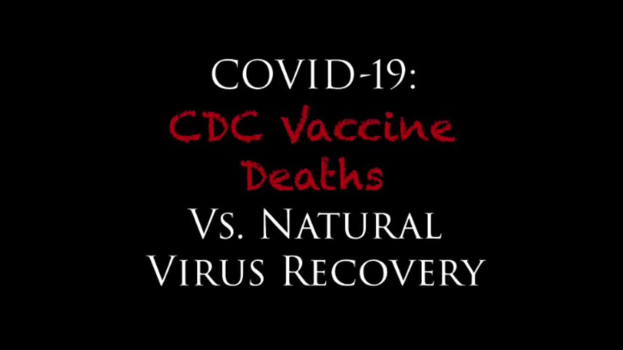 COVID-19: CDC Vaccine Deaths Vs. Natural Virus Recovery