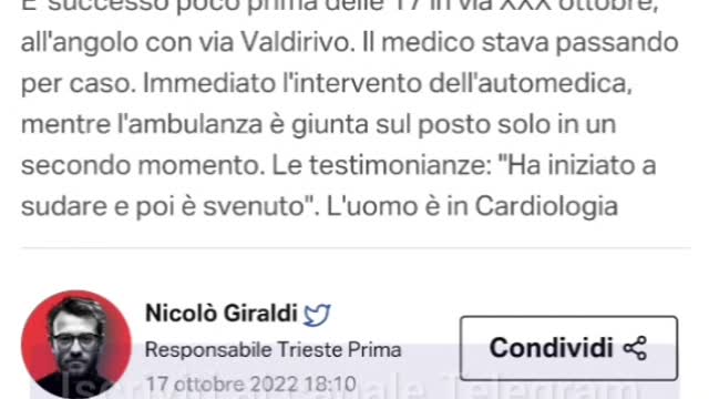 Malori improvvissi, In soli due giorni dal 17 al 19 ottobre 😵‍💫