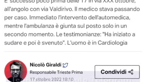 Malori improvvissi, In soli due giorni dal 17 al 19 ottobre 😵‍💫