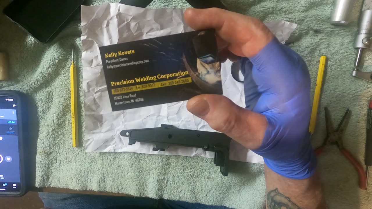 VZ61 Scorpion fixing a broken trigger guard.