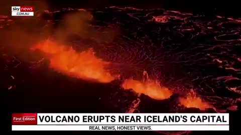 Volcano erupts near Iceland's capital