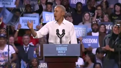 Obama Starts To Rap Eminem In BAFFLING VP Harris Rally Moment