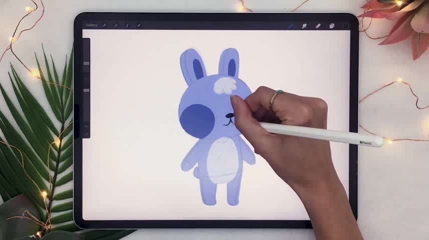 This Is How The Cute Bunny's Nose Is Painted.