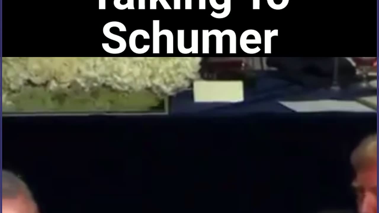 Trump Spotted Talking To Schumer