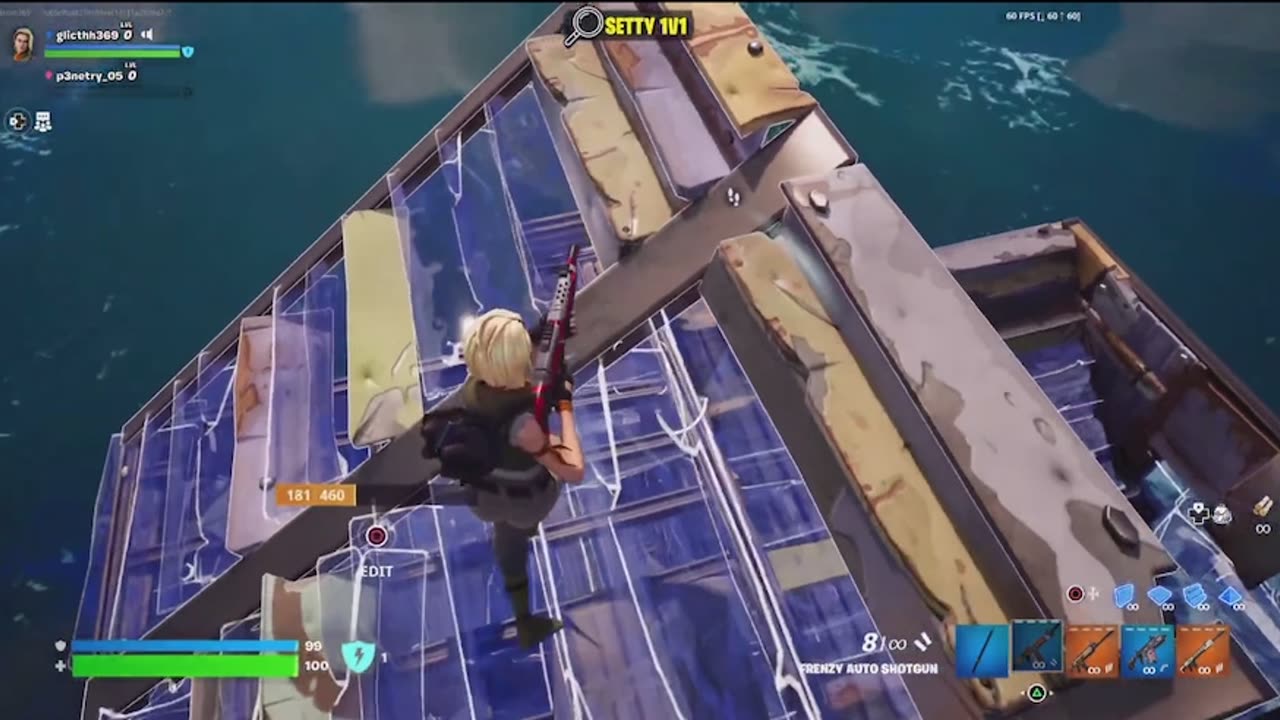 Fortnite 1v1 I pick axed him!