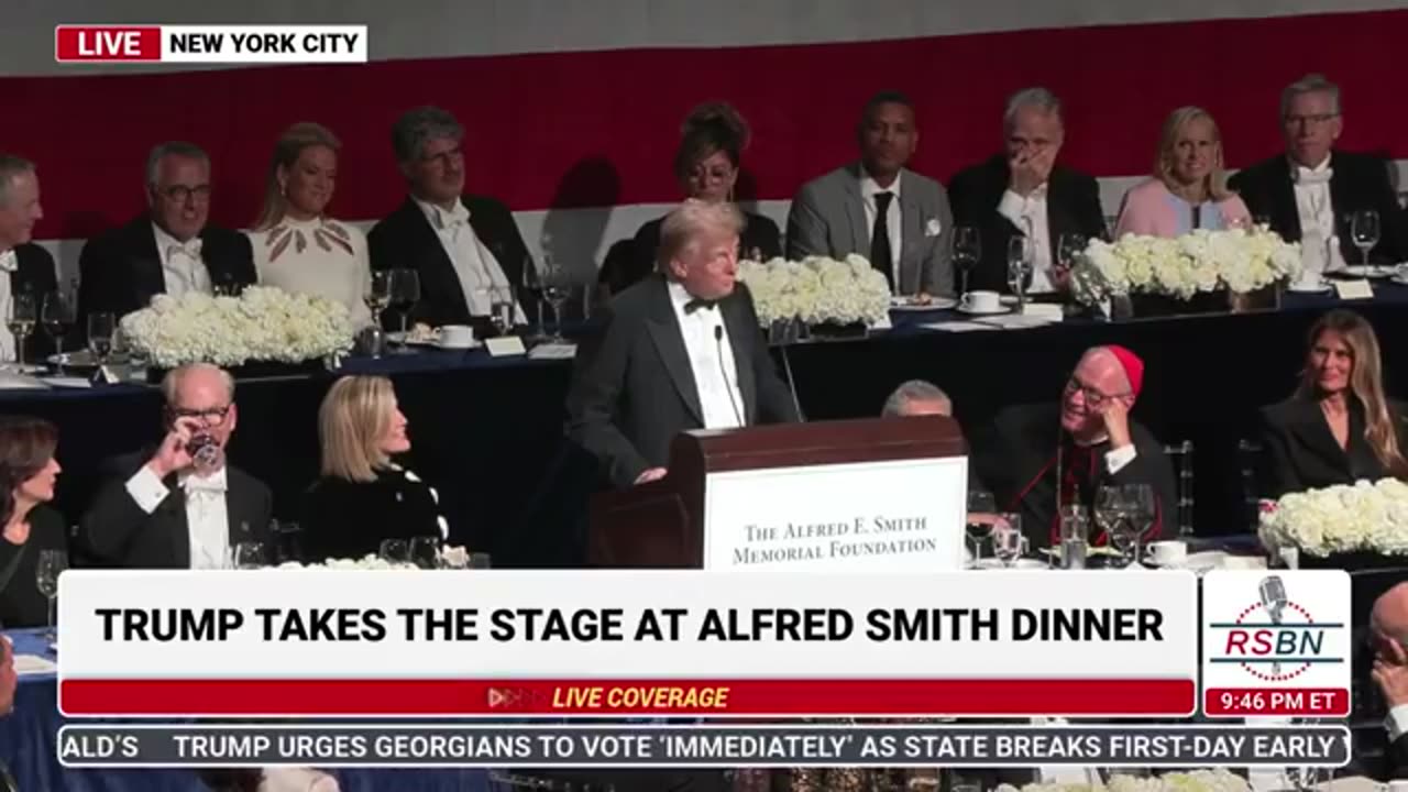 President Trump Speech At 'The Alfred E. Smith Memorial Dinner 2024'