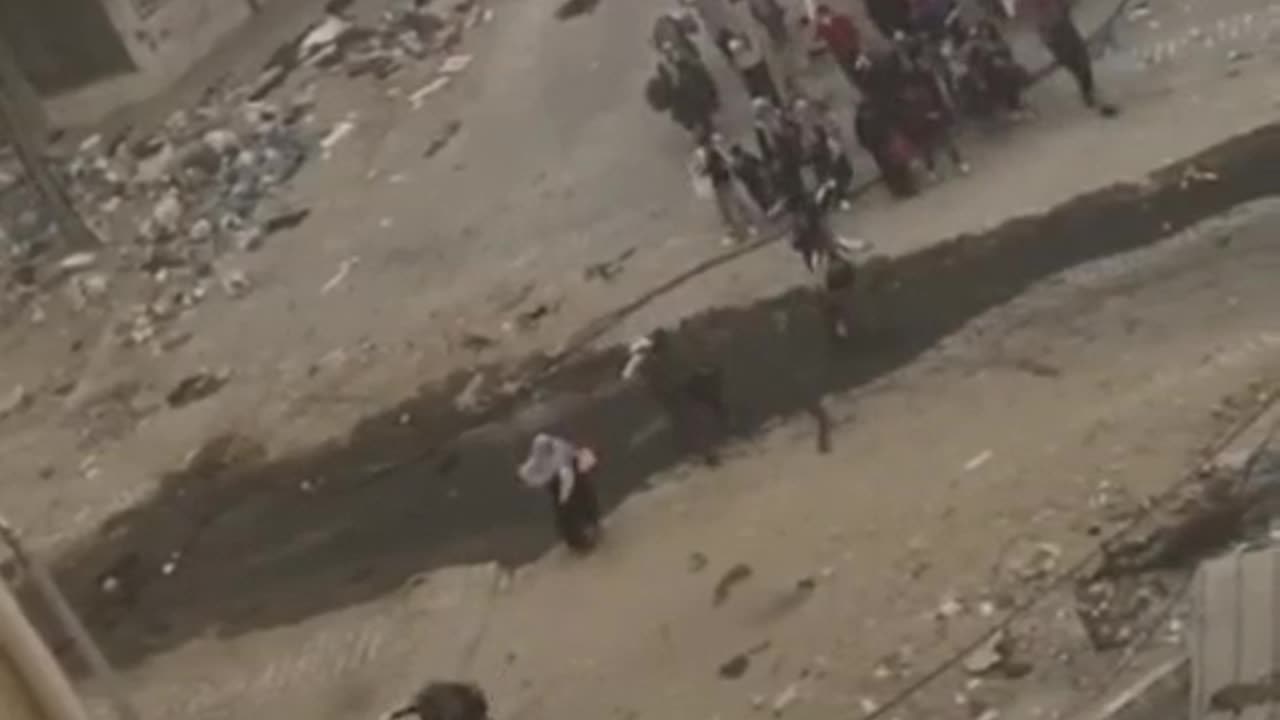 ►🚨▶◾️🇮🇱⚔️🇵🇸 Israeli army shoots a woman holding a child, waving a white flag!