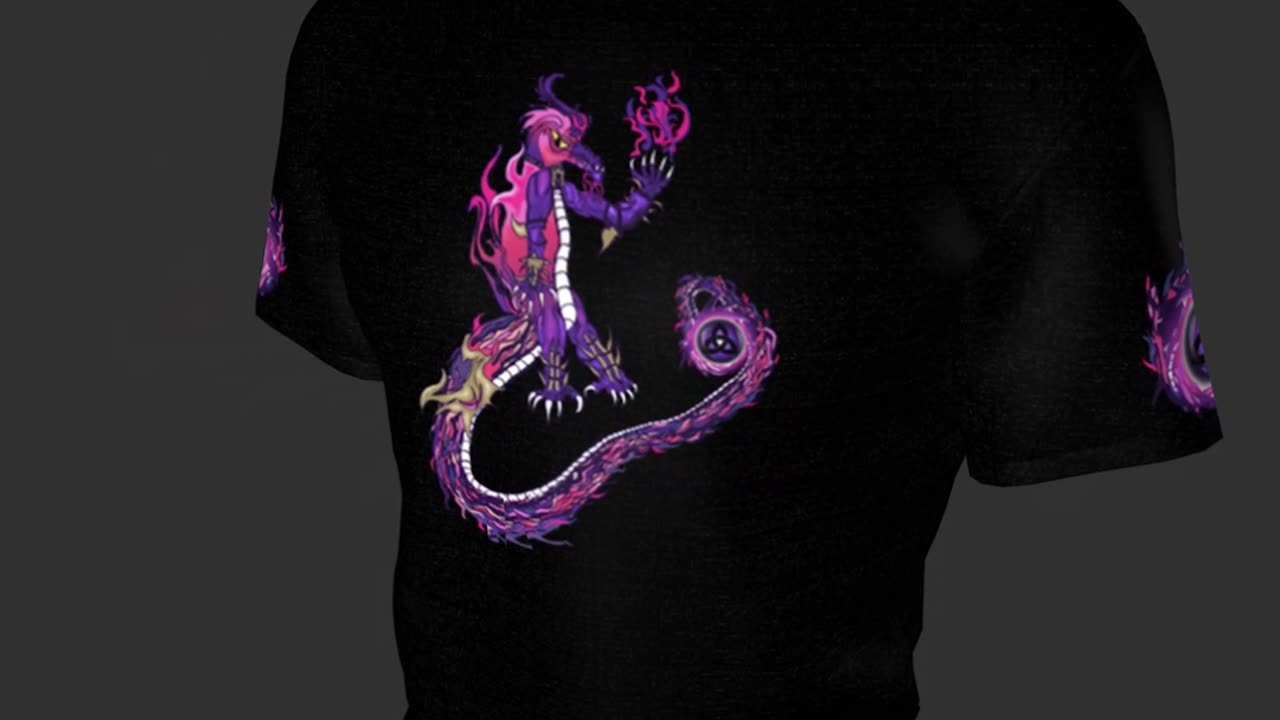 Exotic Purple/Pink Dragon T-Shirt