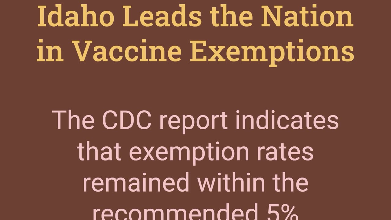 Idaho Leads the Nation in Vaccine Exemptions