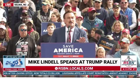 Mike Lindell announces his team is getting preliminary injunctions in 8 states next week: