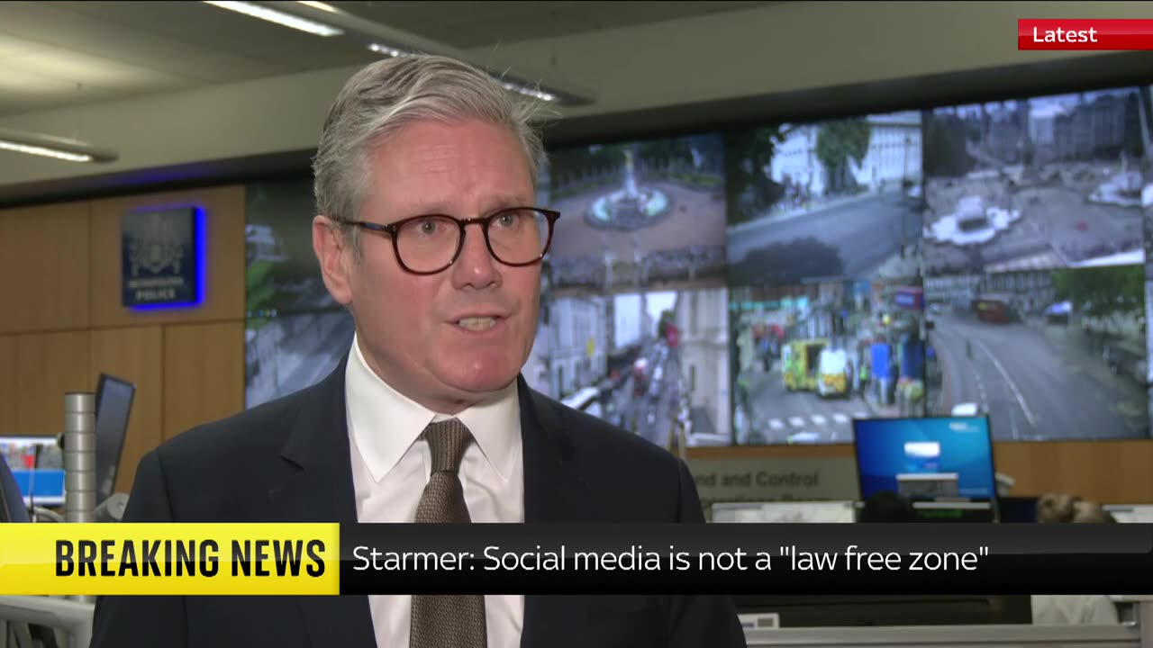 Keir Starmer: "Whether you're directly involved" in riots or "remotely involved, you're culpable"