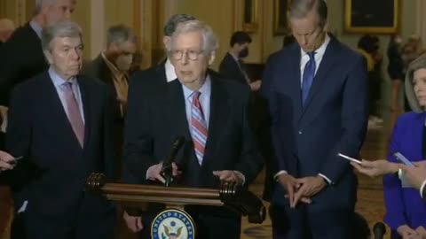 Reporter Asks McConnell Point Black If GOP Attacks On Biden Amid Russia-Ukraine