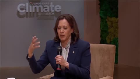 Kamala Harris says young people told her that they're suffering from "climate mental health".