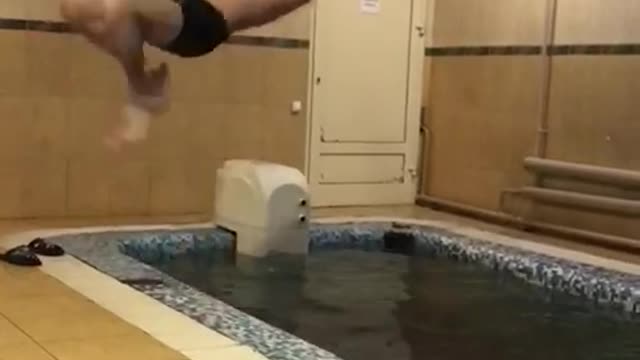 Painful Way to Enter Pool