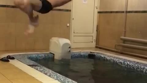 Painful Way to Enter Pool