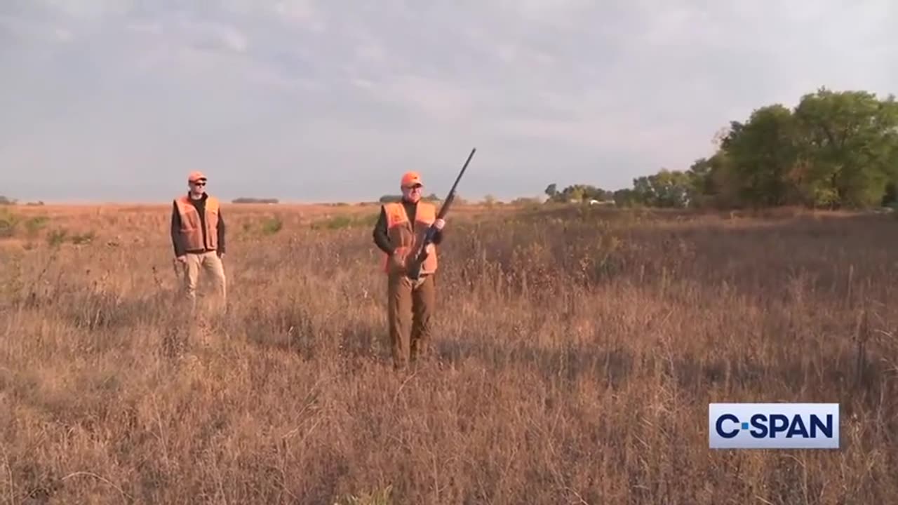 Tampon Tim poses for the cameras during his "hunting" trip today