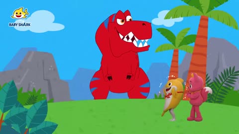 🦖🦖HERE COMES THE TYRANNOSAURUS REX ! BABY SHARKS ADVENTURE NEW SERIES IN 4K !! BABY SHARK !!!!