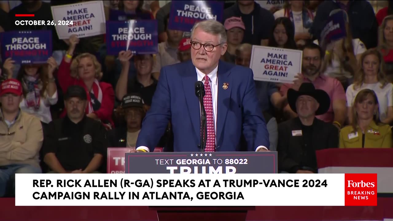 Allen Rallies For Trump And Vance At GA Event- I Want My Grandchildren To Live The American Dream