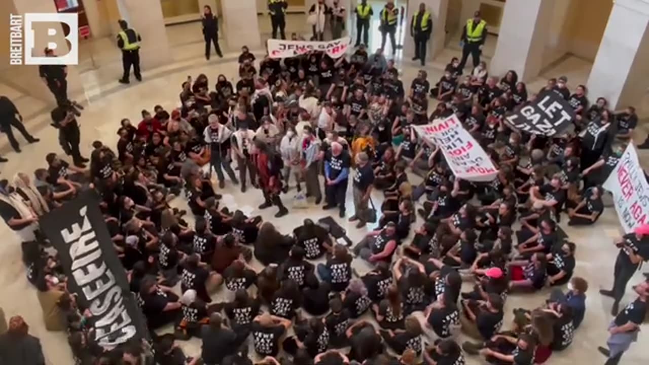 EXCLUSIVE: Pro-Palestinian Protesters Occupy Federal House Office Building in Washington, DC