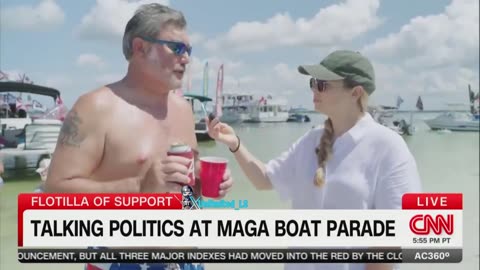 CNN Reporter Gets Schooled by Random Shirtless Guy