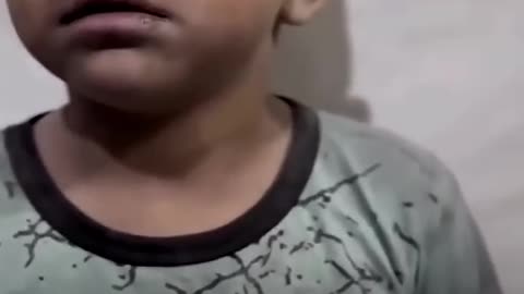 CHILD TERRIFIED WHEN ISRAEL BOMED ON HOSPITAL.