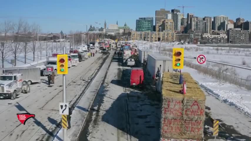 The Canadian Freedom Convoy 2022 Drone