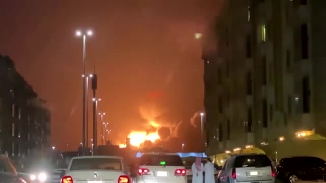 Large fire at Saudi Aramco storage facility