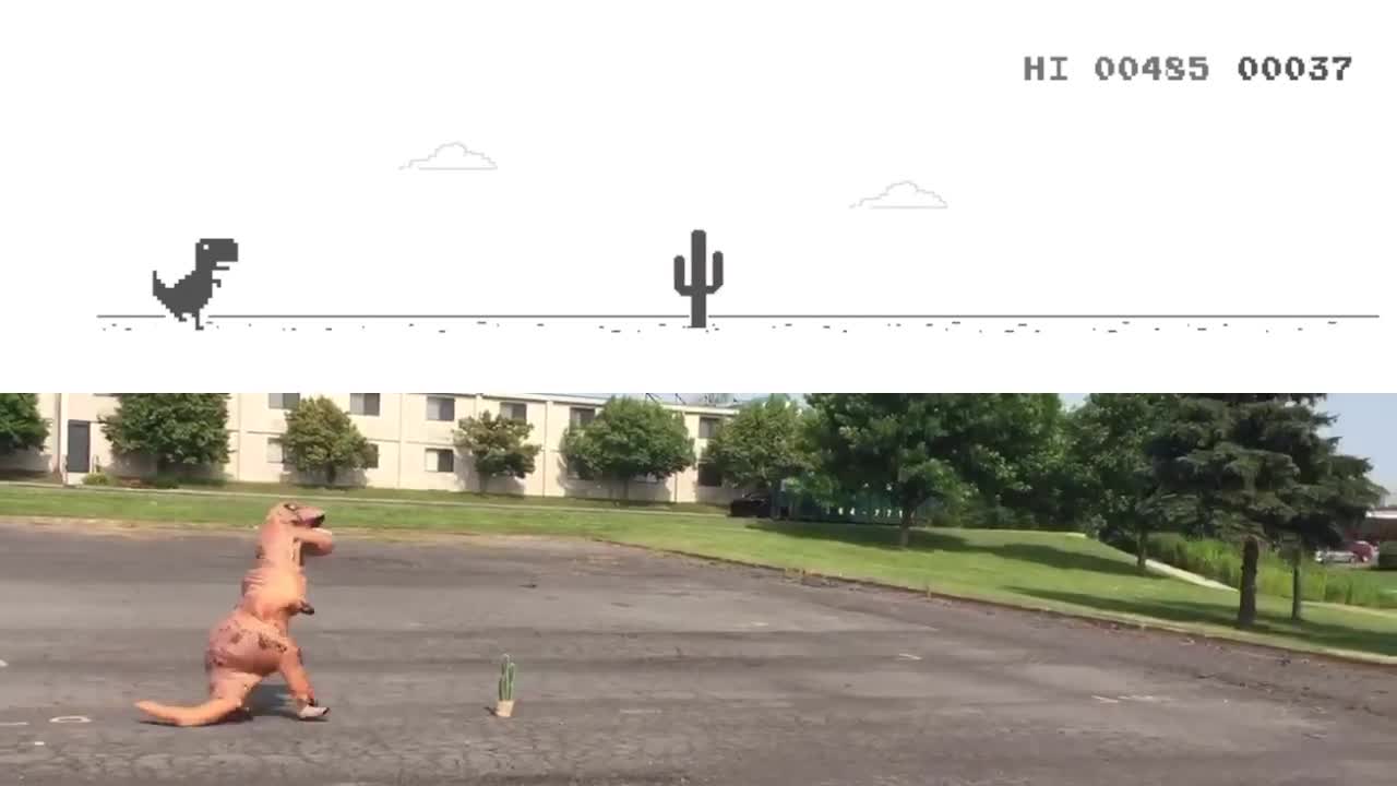 .No internet t-rex in real life