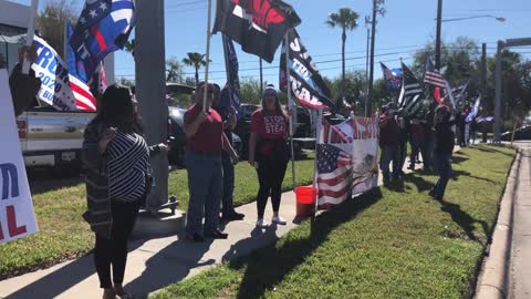 True Patriots TX Trump Train, McAllen, Texas, 10th & Wichita Flag Wave, Stop-The-Steal-YMCA 1/2/2021