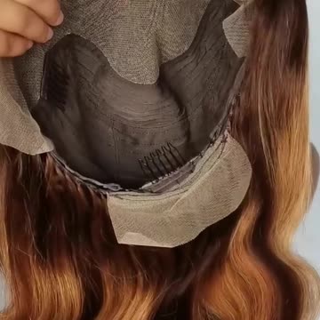 Highlight Body Wave Wig Human Hair Lace Wigs 4/27 Honey Blonde Body Wavy T Part Lace