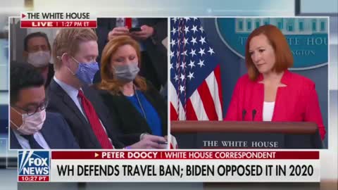 Doocy asks Psaki about Seeing the President shopping indoors maskless.