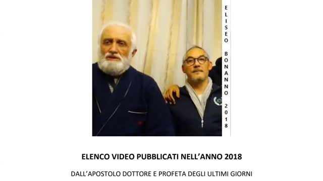 2021.06.20 - Eliseo Bonanno - Elenco Video Anno 2018 (audio sottofondo INNO MARCIA DI VITTORIA DELL'ELOHIM)