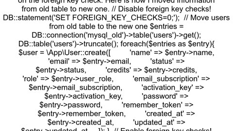 How to dynamically disable and enable foreign key check in laravel