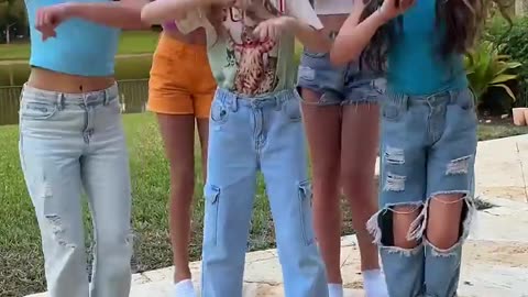 Nastya and Trending dance with TheRockSquad