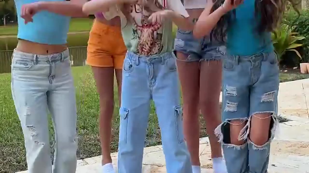 Nastya and Trending dance with TheRockSquad