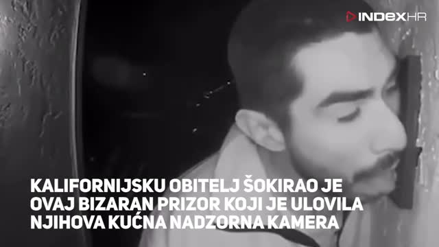 Bizarni slinavac uhvaćen kako liže zvono na interfonu
