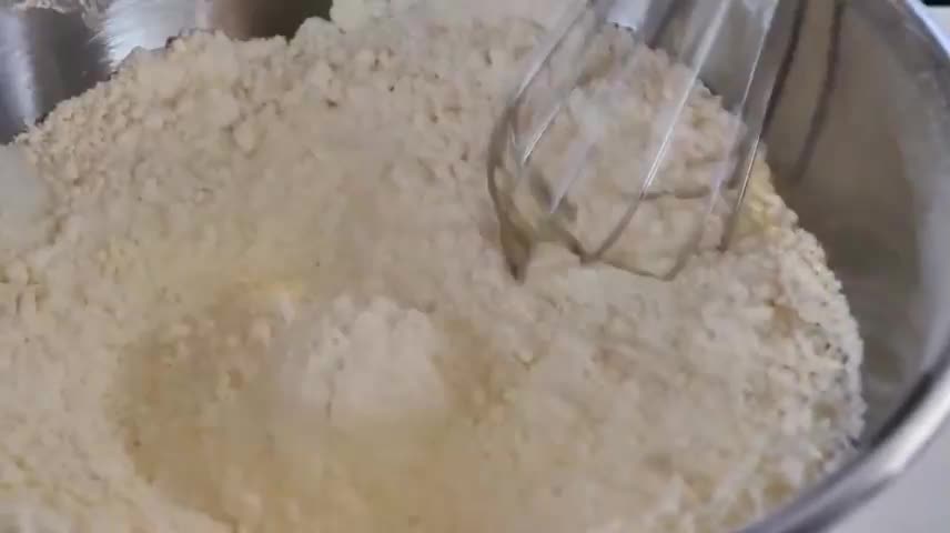 The Process Of Mixing Flour Manually