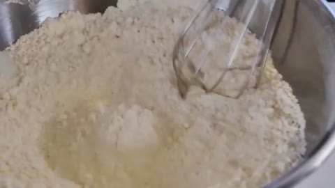 The Process Of Mixing Flour Manually