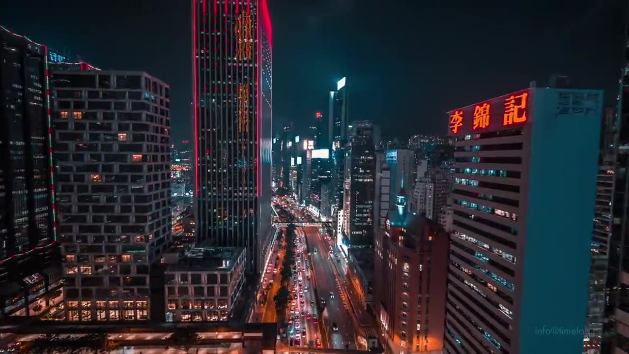 Magic of Hong Kong. Mind-blowing cyberpunk drone video of the craziest Asia's city by Timelab.pro