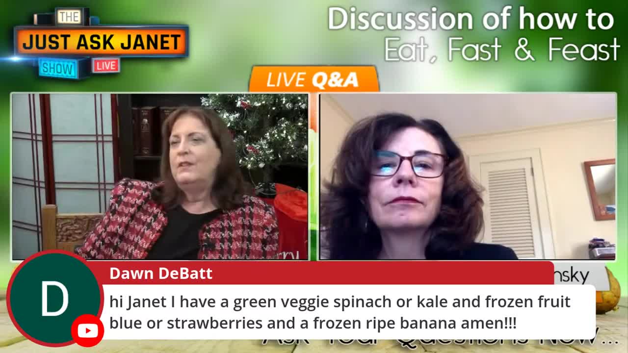 Just Ask Janet!! Getting Healthy in the New Year; Discussion of how to Eat, Fast & Feast