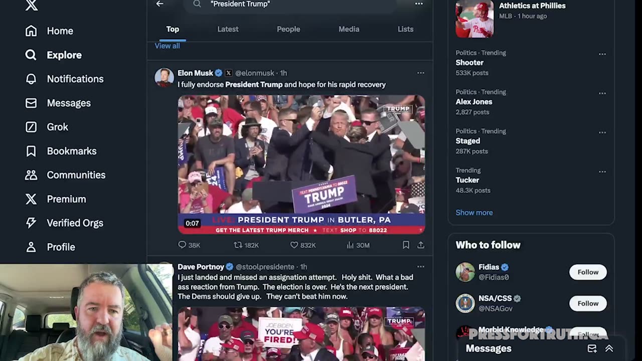 Trump Shot In Head, MSM Downplays Severity, Civil War Is Coming…